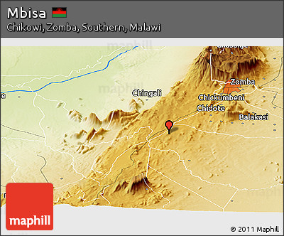Physical Panoramic Map of Mbisa