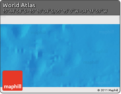 Physical 3D Map of the Area around 15° 27' 46" S, 34° 46' 29" W