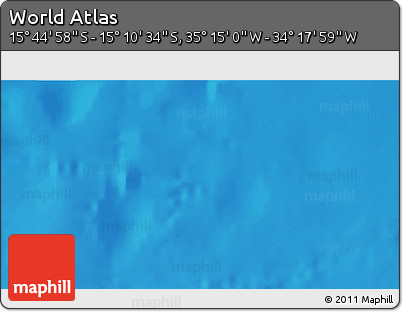 Shaded Relief 3D Map of the Area around 15° 27' 46" S, 34° 46' 29" W