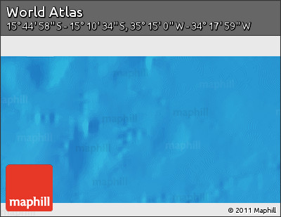Shaded Relief 3D Map of the Area around 15° 27' 46" S, 34° 46' 29" W