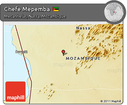Physical 3D Map of Chefe Mepemba
