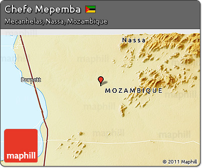 Physical 3D Map of Chefe Mepemba