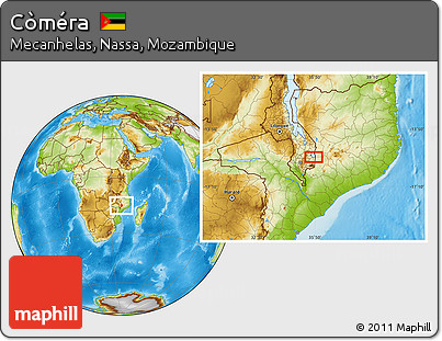Physical Location Map of Còméra