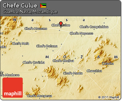 Physical Map of Chefe Culue