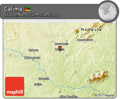 Physical 3D Map of Calima