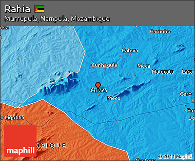 Political 3D Map of Rahia