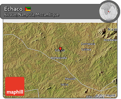 Satellite 3D Map of Echaco