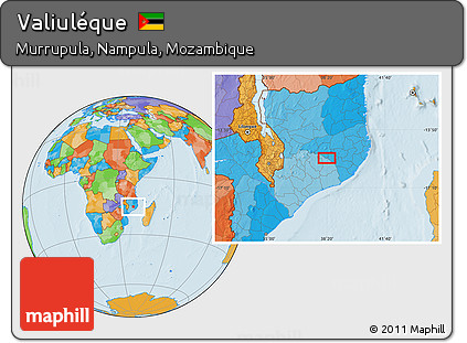 Political Location Map of Valiuléque
