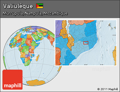 Political Location Map of Valiuléque