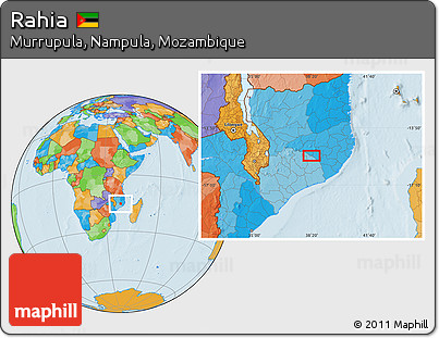 Political Location Map of Rahia