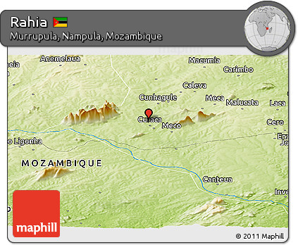 Physical Panoramic Map of Rahia