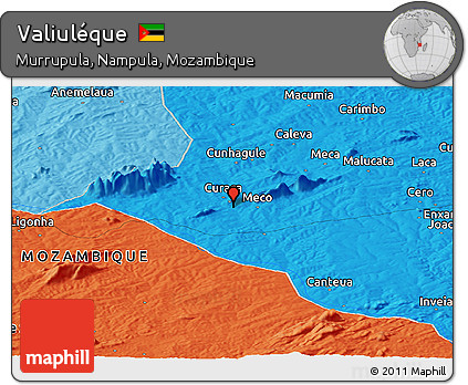Political Panoramic Map of Valiuléque