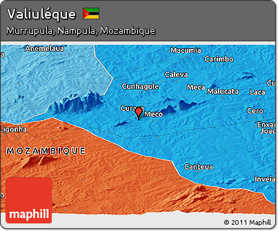 Political Panoramic Map of Valiuléque