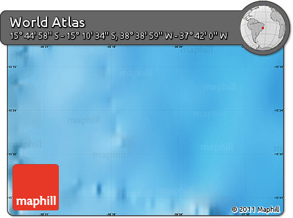 Physical Map of the Area around 15° 27' 46" S, 38° 10' 29" W