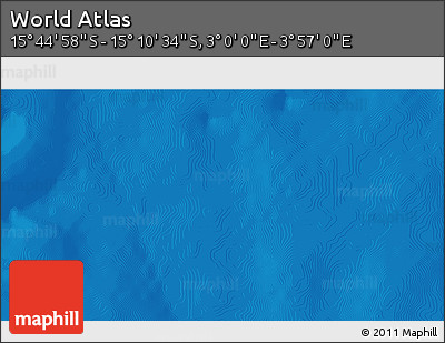 Physical 3D Map of the Area around 15° 27' 46" S, 3° 28' 30" E