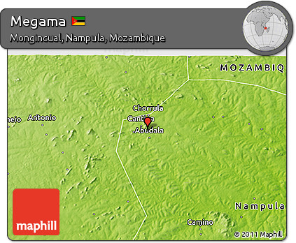Physical 3D Map of Megama