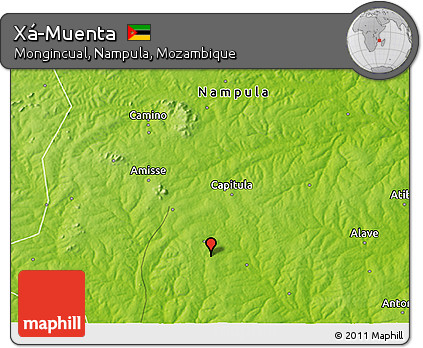Physical 3D Map of Xá-Muenta