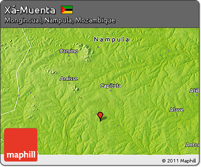 Physical 3D Map of Xá-Muenta