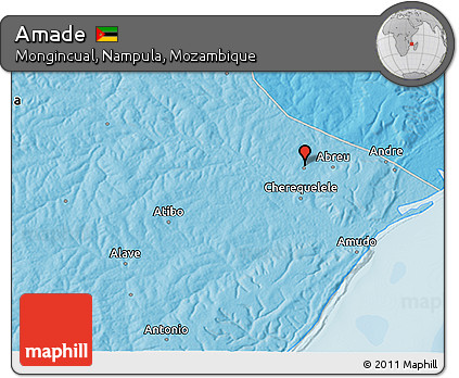 Political 3D Map of Amade
