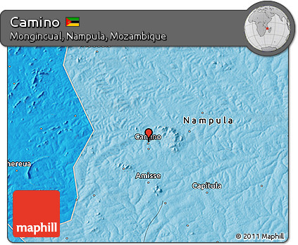 Political 3D Map of Camino