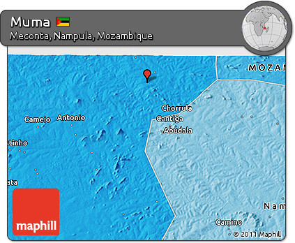 Political 3D Map of Muma