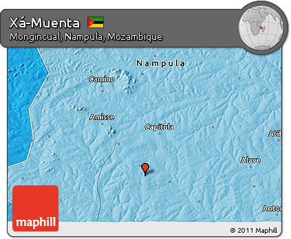 Political 3D Map of Xá-Muenta