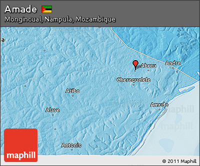 Political 3D Map of Amade