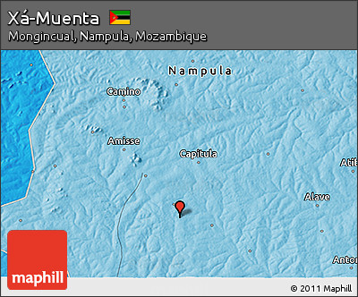 Political 3D Map of Xá-Muenta