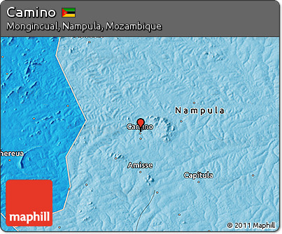 Political 3D Map of Camino