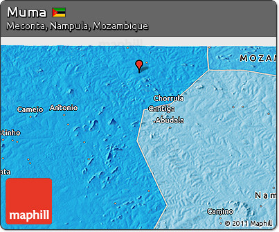 Political 3D Map of Muma