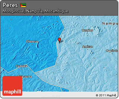 Political 3D Map of Peres