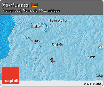 Political 3D Map of Xá-Muenta