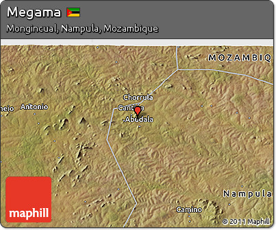 Satellite 3D Map of Megama