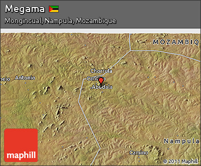 Satellite 3D Map of Megama