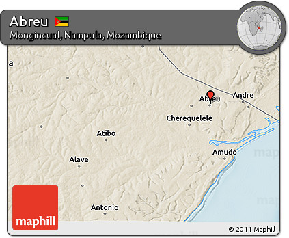 Shaded Relief 3D Map of Abreu