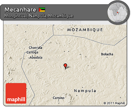 Shaded Relief 3D Map of Mecanhare