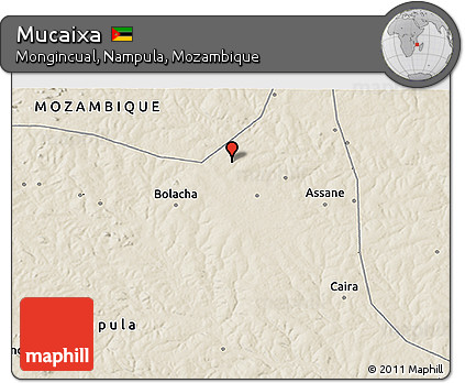 Shaded Relief 3D Map of Mucaixa