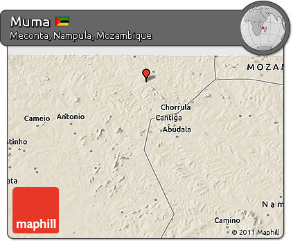 Shaded Relief 3D Map of Muma