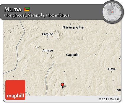 Shaded Relief 3D Map of Muma