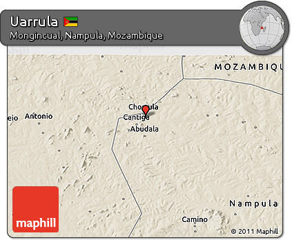 Shaded Relief 3D Map of Uarrula