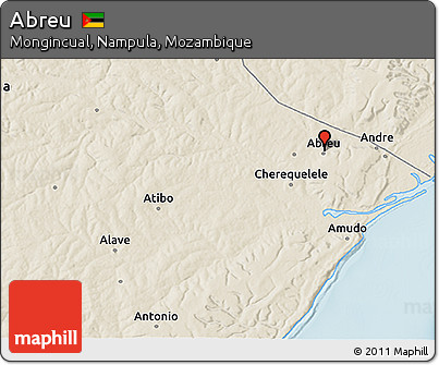 Shaded Relief 3D Map of Abreu