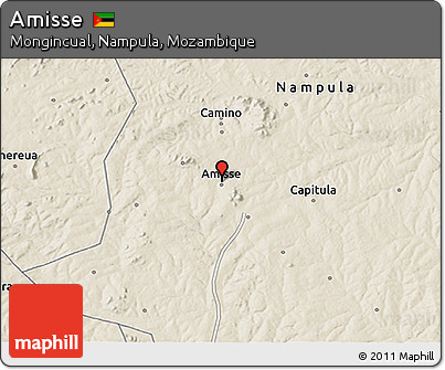 Shaded Relief 3D Map of Amisse
