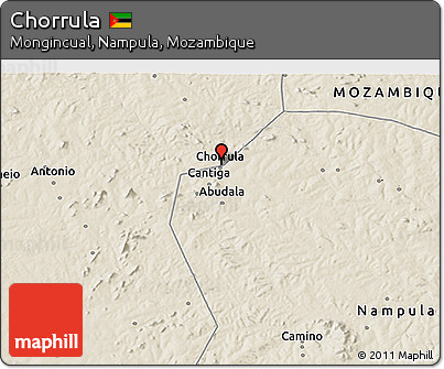 Shaded Relief 3D Map of Chorrula