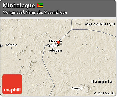 Shaded Relief 3D Map of Minhaleque