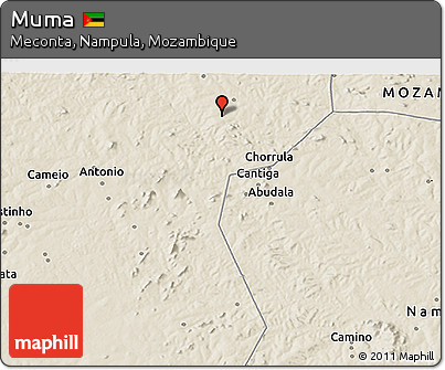 Shaded Relief 3D Map of Muma