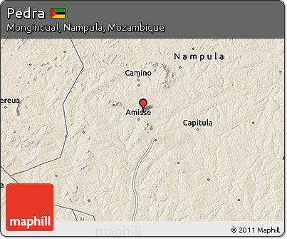 Shaded Relief 3D Map of Pedra