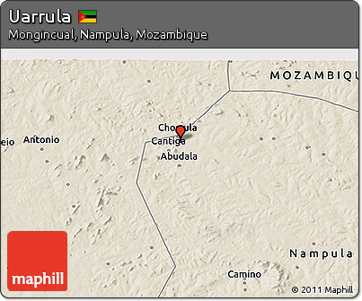 Shaded Relief 3D Map of Uarrula