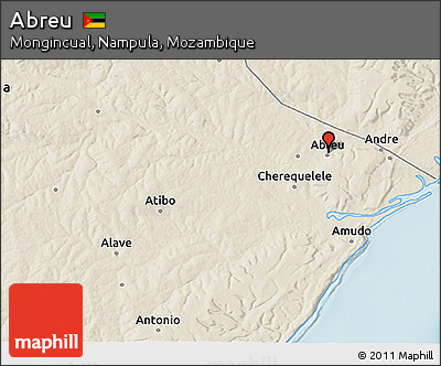 Shaded Relief 3D Map of Abreu