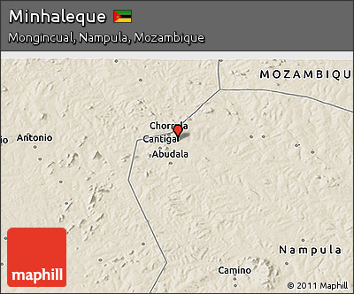 Shaded Relief 3D Map of Minhaleque