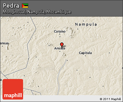 Shaded Relief 3D Map of Pedra